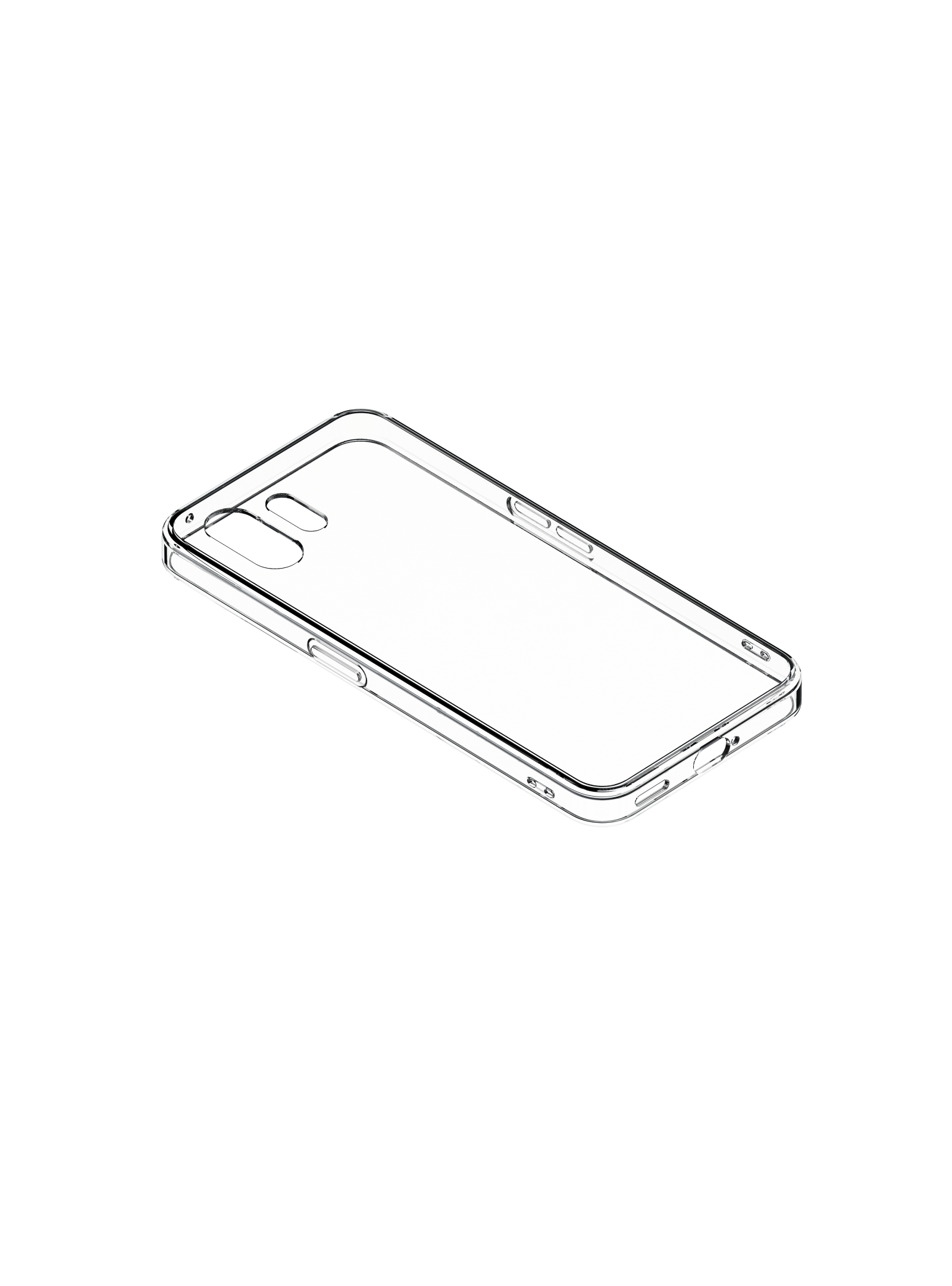 Luxury Transparent Phone Case For NOTHING PHONE 1 2 TPU Bumper anti-drop  Metal Buttons Scratch proof hard back cover Clear case