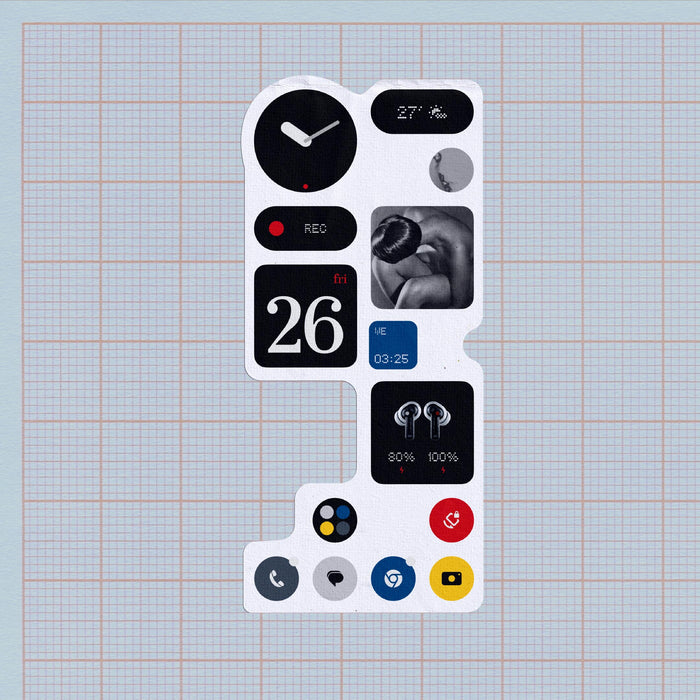 a sticker of a phone