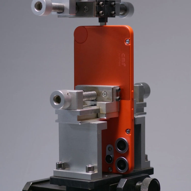 a metal object with a red and silver object