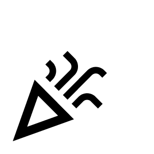 a white outline of a cone with a black background