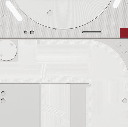 a close up of a white device